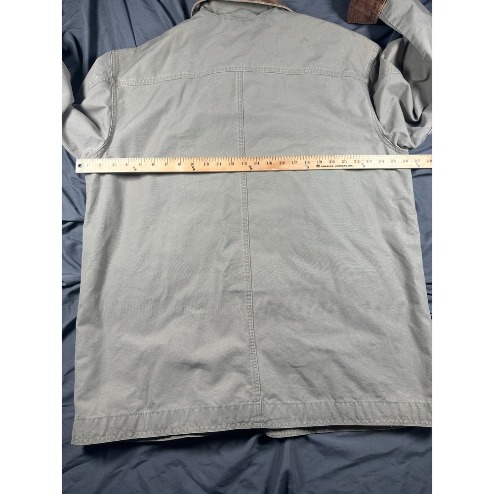 L.L. Bean Original Field Chore‎ Coat Mens XL Tan Cotton Canvas Corduroy Collar - Picture 7 of 7